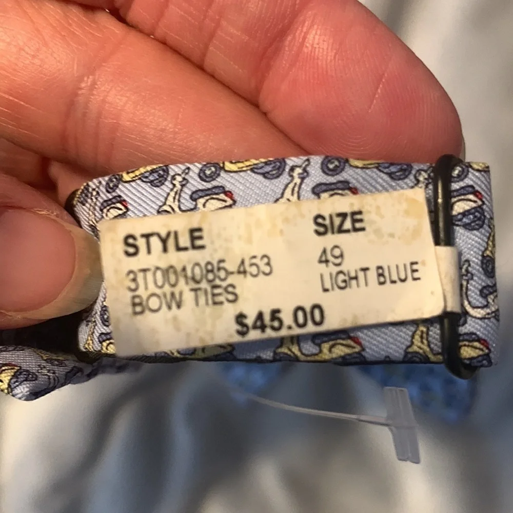 Vineyard vines boys light blue yellow white scooter moped Vespa silk size 49